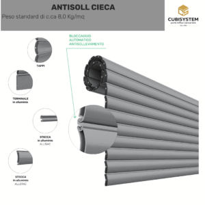 Antisoll Cieca Alluminio Estruso