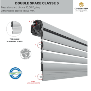 Double Space Classe 3 Alluminio Estruso