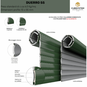 Duero 55 Bicolore in Alluminio e PVC